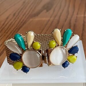 Banana Republic Floral Themed Bold Statement Bracelet